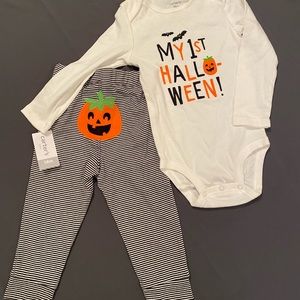 My First Halloween Infant Onesie and Leggings Set. Size 18 months NWT